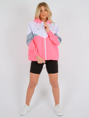 Contrast Color Block Festival Jacket
