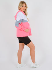 Contrast Color Block Festival Jacket