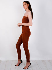 Slinky Ruched Bandeau Jumpsuit