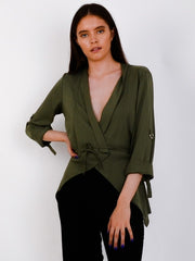 Waterfall Drawstring Blazer