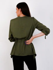 Waterfall Drawstring Blazer