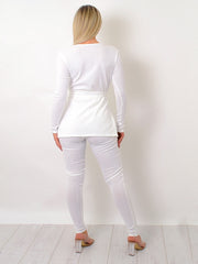 Ribbed Side Split Top & Trouser Co-ord