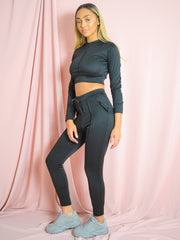 Naaddetail jogger lounge set