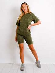 Melange-Strick übergroß