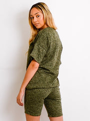 Melange-Strick übergroß