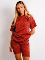 Melange-Strick übergroß