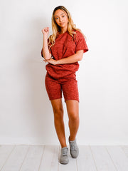 Melange-Strick übergroß