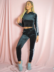 Velor Side Streifen -Liegestreifen -Loungeweise -Set