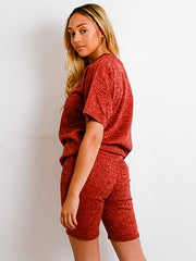 Melange-Strick übergroß