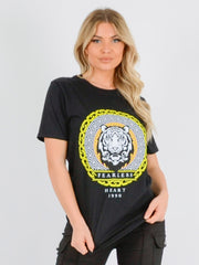 Fearless Tiger Print T-Shirt