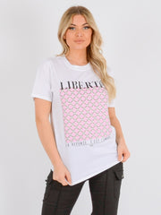 Camiseta de impresión Liberte