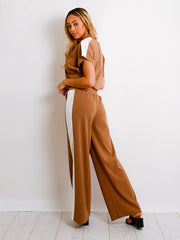 Contrast Panel Boxy Drawstring Co-ord