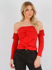 Cross Knot Front Bandeau Top