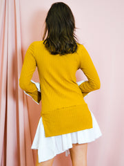 Hemddetail geripptes Kleid