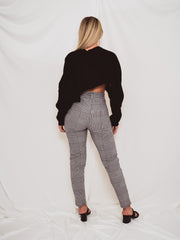 Kruppierter Fledermaus -Strickpullover