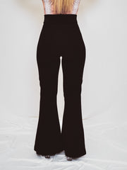 Button Front High Waist Trousers