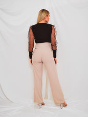 Fishnet Mesh Sleeve Top