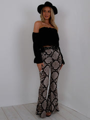 Off Shoulder Ruched Frill Crop Top