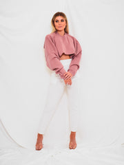 Kruppierter Fledermaus -Strickpullover