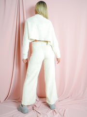 Teddy Crop Top & Hosen-Co-ordte