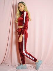 Velor Side Streifen -Liegestreifen -Loungeweise -Set