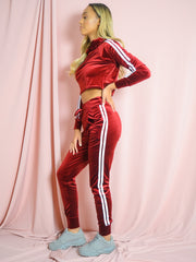 Velor Side Streifen -Liegestreifen -Loungeweise -Set