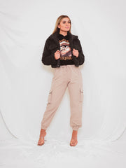 Emily Borg Popper Button Cropped Jacket