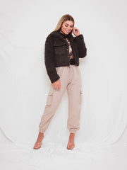 Emily Borg Popper Button Cropped Jacket