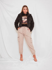 Emily Borg Popper Button Cropped Jacket