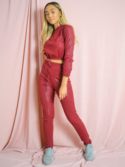 Wet Look Detail Shiny Co-ord