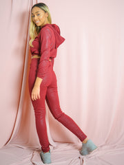 Wet Look Detail Shiny Co-ord