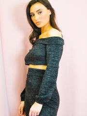 Strickstoff Bardot Top & Jogger Co-ordte