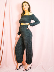 Strickstoff Bardot Top & Jogger Co-ordte