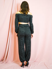Strickstoff Bardot Top & Jogger Co-ordte