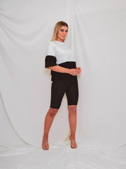 Tulle Ruffle Hem & Sleeve T-Shirt