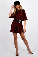 Snake Print Oversized Boyfriend Tunic T-Shirt