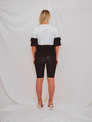 Tulle Ruffle Hem & Sleeve T-Shirt