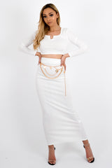 Bandage Crop Top & Skirt Co-ord
