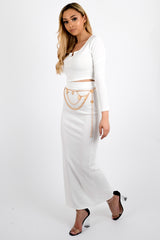 Bandage Crop Top & Skirt Co-ord