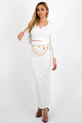 Bandage Crop Top & Skirt Co-ord