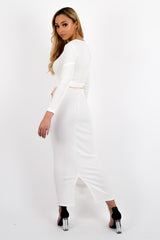 Bandage Crop Top & Skirt Co-ord