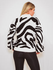 Zebra Knitted Jumper