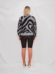 Zebra Knitted Jumper