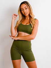 Ribbed Bralet & Shorts Co-ord