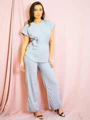 Coordenada de tapa y pantalón acanalado