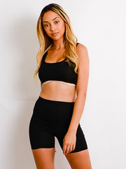 Ribbed Bralet & Shorts Co-ord