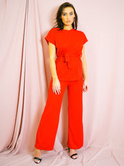 Coordenada de tapa y pantalón acanalado