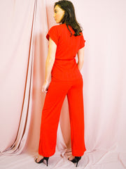 Coordenada de tapa y pantalón acanalado