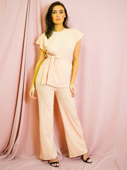 Coordenada de tapa y pantalón acanalado