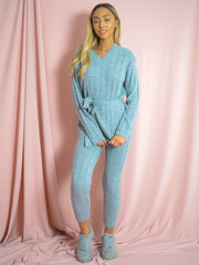 Top e inferior de punto de punto acanalado